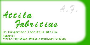 attila fabritius business card